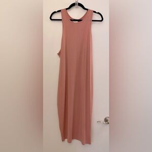 Forever 21 Dusty Rose Sheath Midi Dress Halter Sleeveless